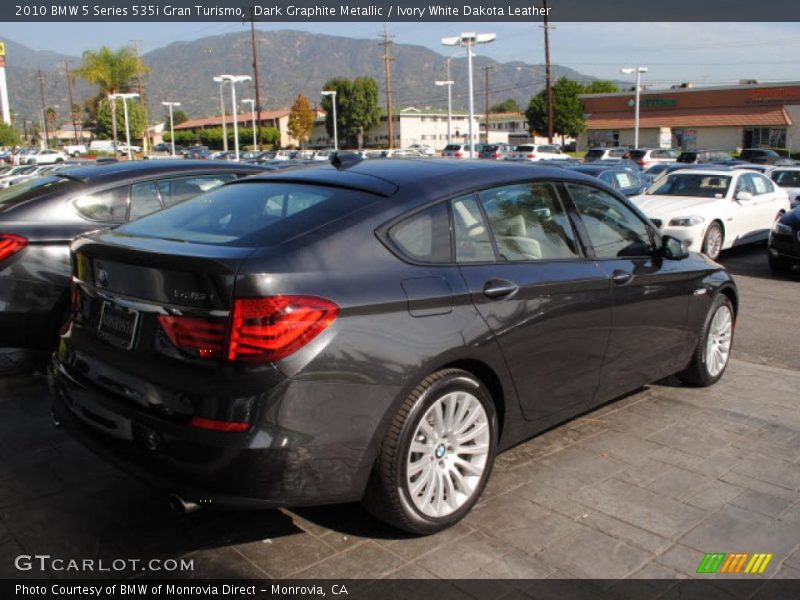 Dark Graphite Metallic / Ivory White Dakota Leather 2010 BMW 5 Series 535i Gran Turismo