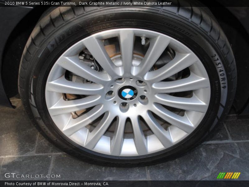 Dark Graphite Metallic / Ivory White Dakota Leather 2010 BMW 5 Series 535i Gran Turismo