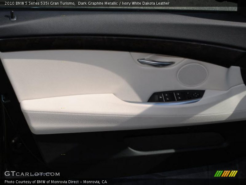 Dark Graphite Metallic / Ivory White Dakota Leather 2010 BMW 5 Series 535i Gran Turismo