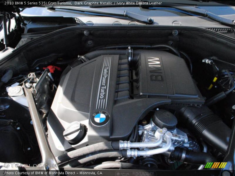 Dark Graphite Metallic / Ivory White Dakota Leather 2010 BMW 5 Series 535i Gran Turismo