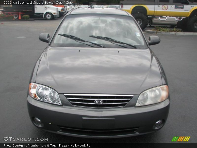 Pewter Gray / Gray 2002 Kia Spectra LS Sedan