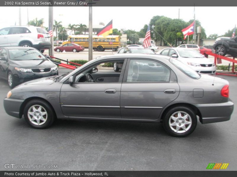 Pewter Gray / Gray 2002 Kia Spectra LS Sedan