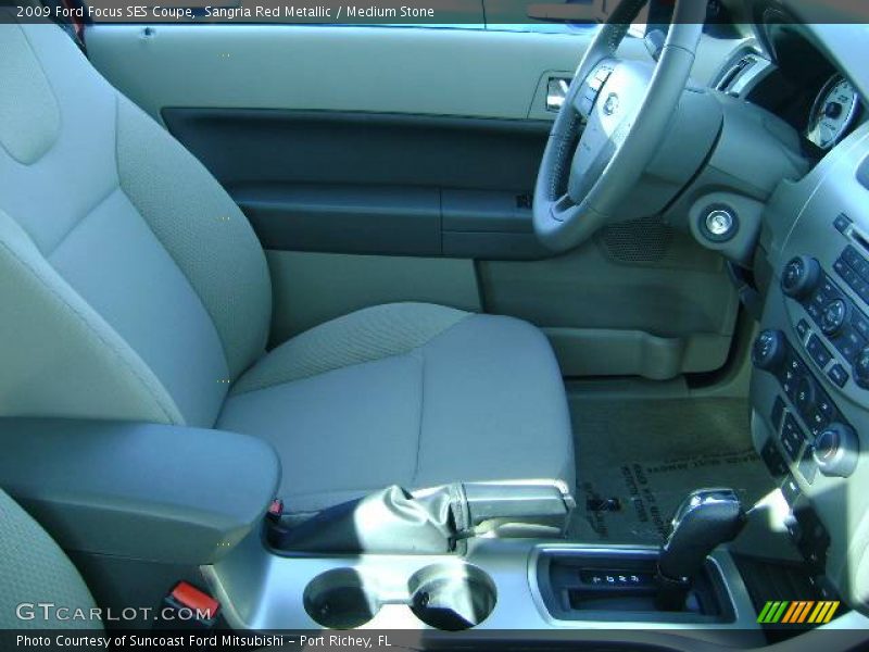 Sangria Red Metallic / Medium Stone 2009 Ford Focus SES Coupe