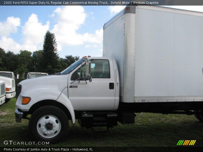 Oxford White / Medium Graphite 2003 Ford F650 Super Duty XL Regular Cab Commerical Moving Truck