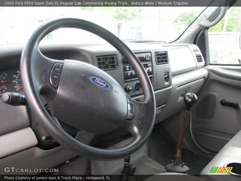 Oxford White / Medium Graphite 2003 Ford F650 Super Duty XL Regular Cab Commerical Moving Truck