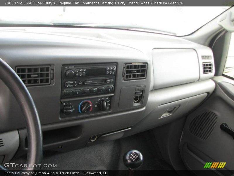 Oxford White / Medium Graphite 2003 Ford F650 Super Duty XL Regular Cab Commerical Moving Truck