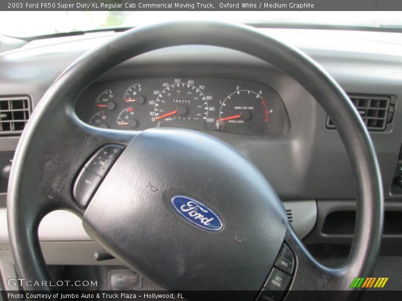 Oxford White / Medium Graphite 2003 Ford F650 Super Duty XL Regular Cab Commerical Moving Truck