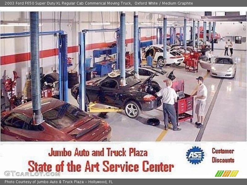 Oxford White / Medium Graphite 2003 Ford F650 Super Duty XL Regular Cab Commerical Moving Truck