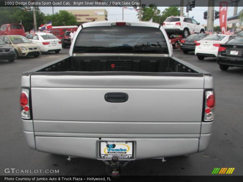 Bright Silver Metallic / Dark Slate Gray 2001 Dodge Dakota Sport Quad Cab