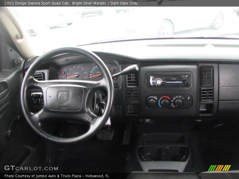 Bright Silver Metallic / Dark Slate Gray 2001 Dodge Dakota Sport Quad Cab