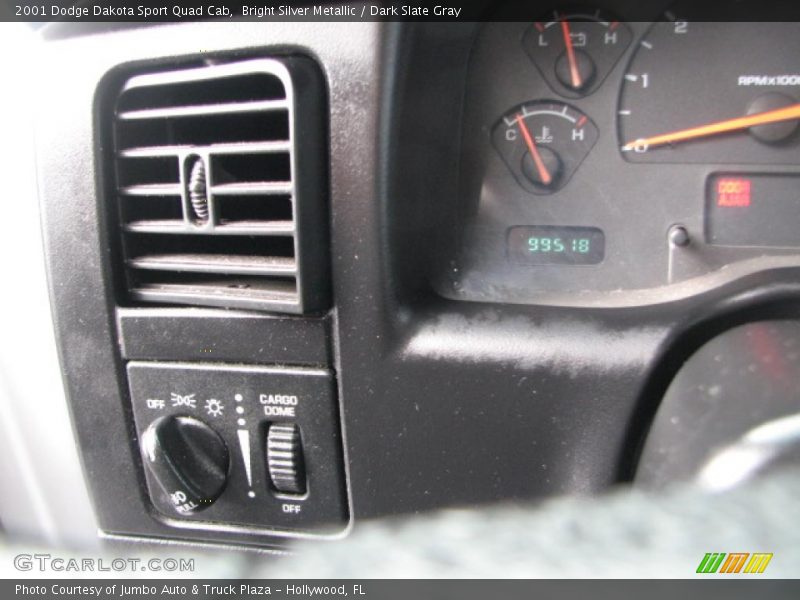 Bright Silver Metallic / Dark Slate Gray 2001 Dodge Dakota Sport Quad Cab