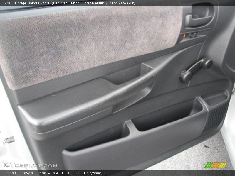 Bright Silver Metallic / Dark Slate Gray 2001 Dodge Dakota Sport Quad Cab