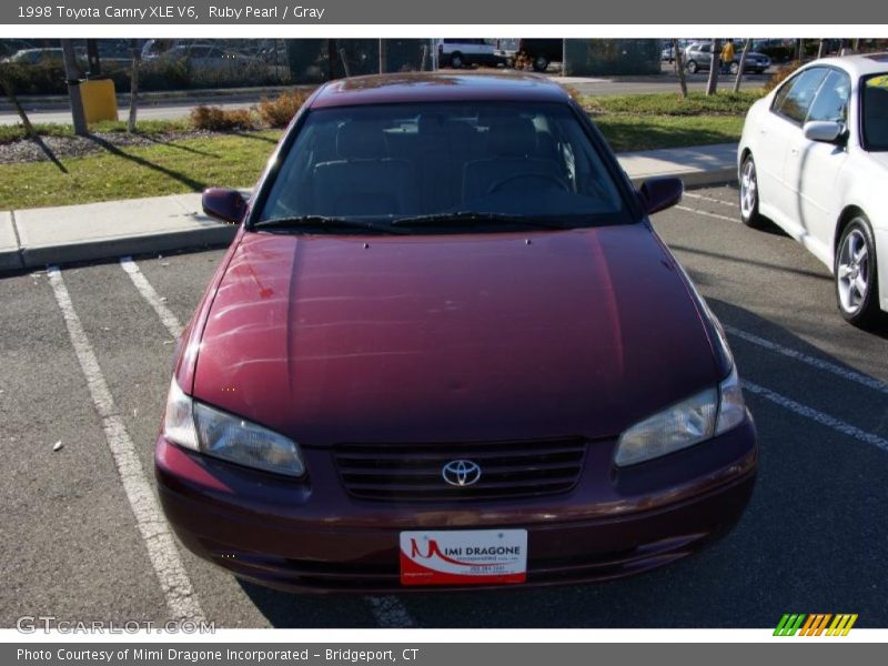 Ruby Pearl / Gray 1998 Toyota Camry XLE V6
