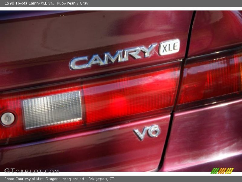 Ruby Pearl / Gray 1998 Toyota Camry XLE V6