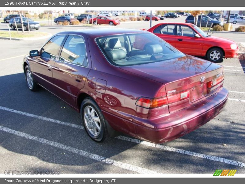 Ruby Pearl / Gray 1998 Toyota Camry XLE V6