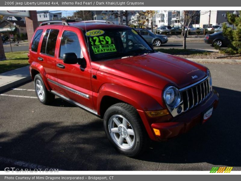 Inferno Red Pearl / Dark Khaki/Light Graystone 2006 Jeep Liberty Limited 4x4