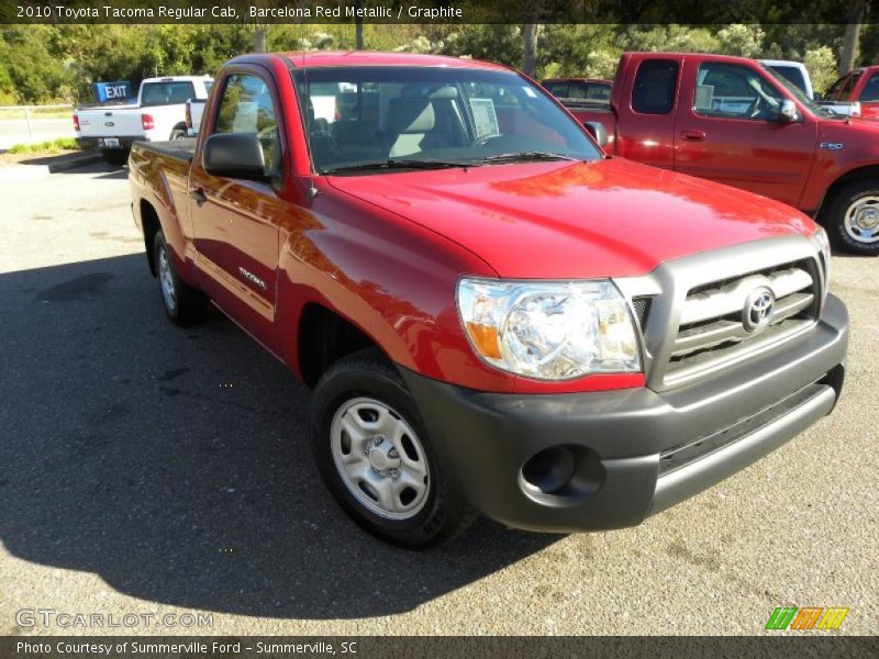 Barcelona Red Metallic / Graphite 2010 Toyota Tacoma Regular Cab