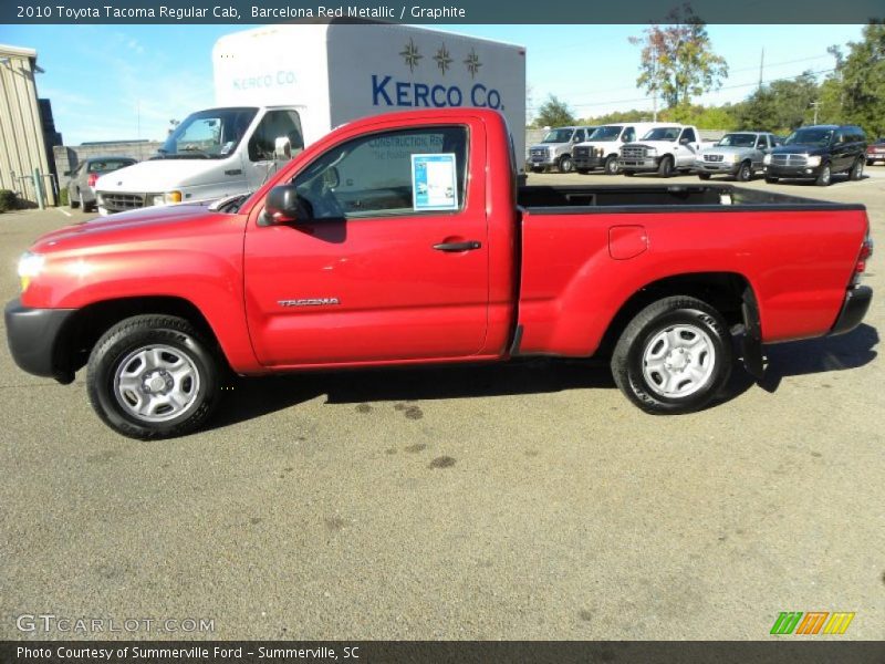 Barcelona Red Metallic / Graphite 2010 Toyota Tacoma Regular Cab