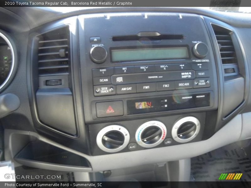 Controls of 2010 Tacoma Regular Cab