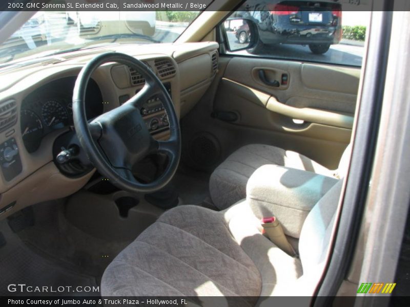 Beige Interior - 2002 Sonoma SL Extended Cab 