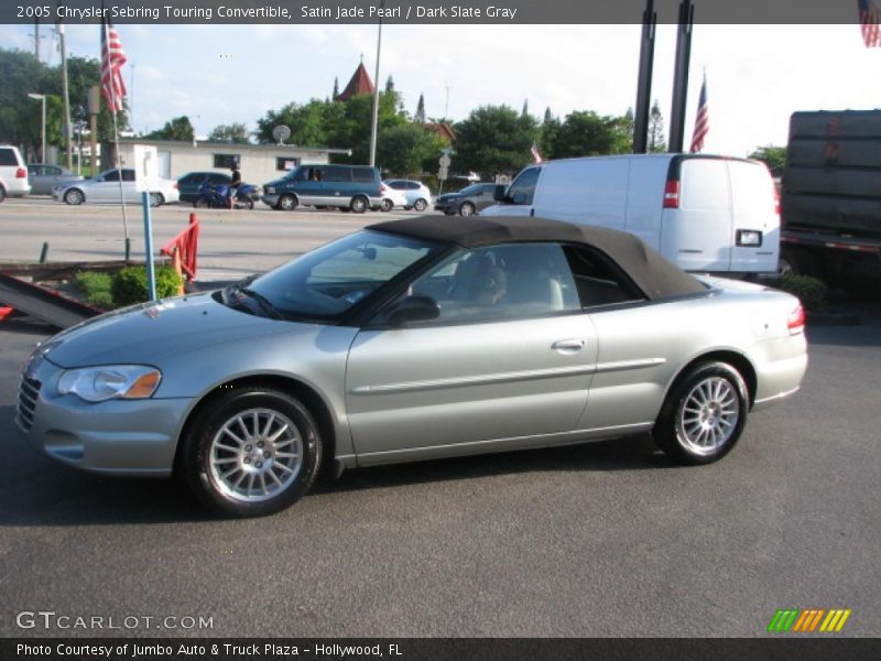 Satin Jade Pearl / Dark Slate Gray 2005 Chrysler Sebring Touring Convertible
