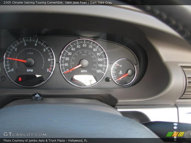 Satin Jade Pearl / Dark Slate Gray 2005 Chrysler Sebring Touring Convertible