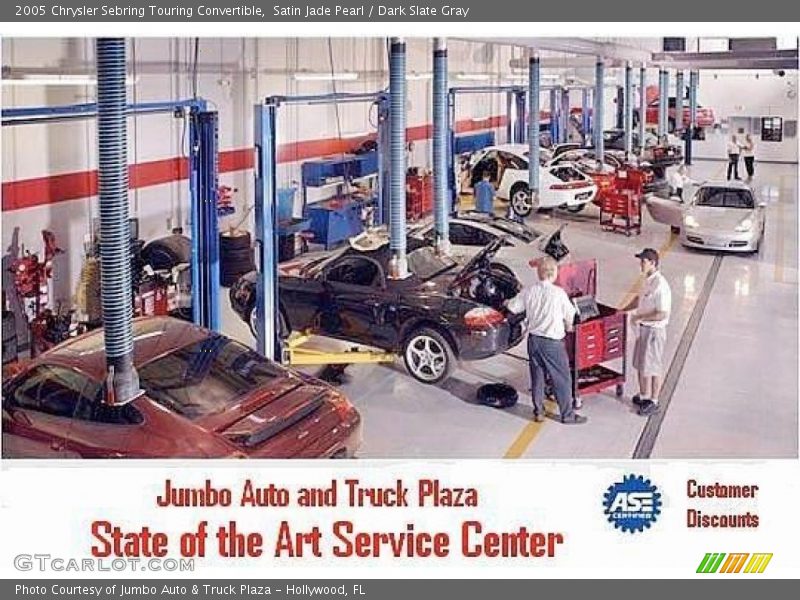 Satin Jade Pearl / Dark Slate Gray 2005 Chrysler Sebring Touring Convertible