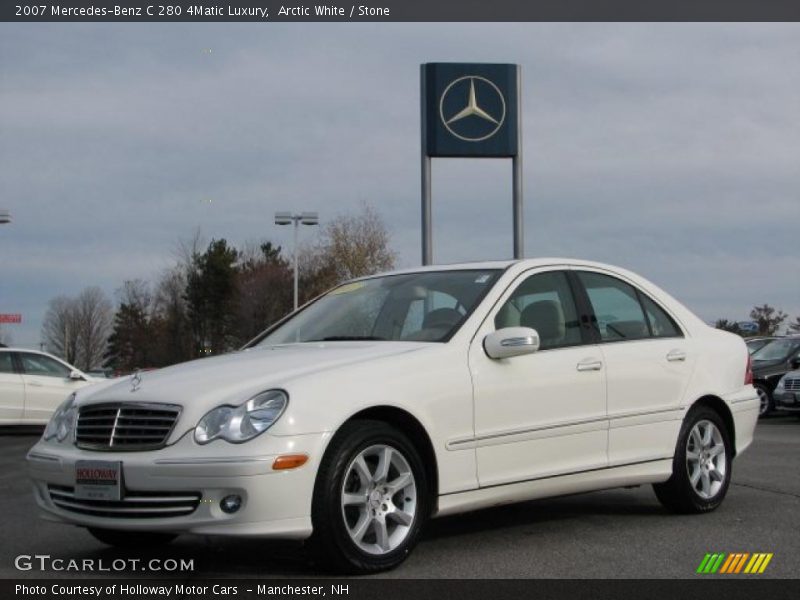 Arctic White / Stone 2007 Mercedes-Benz C 280 4Matic Luxury