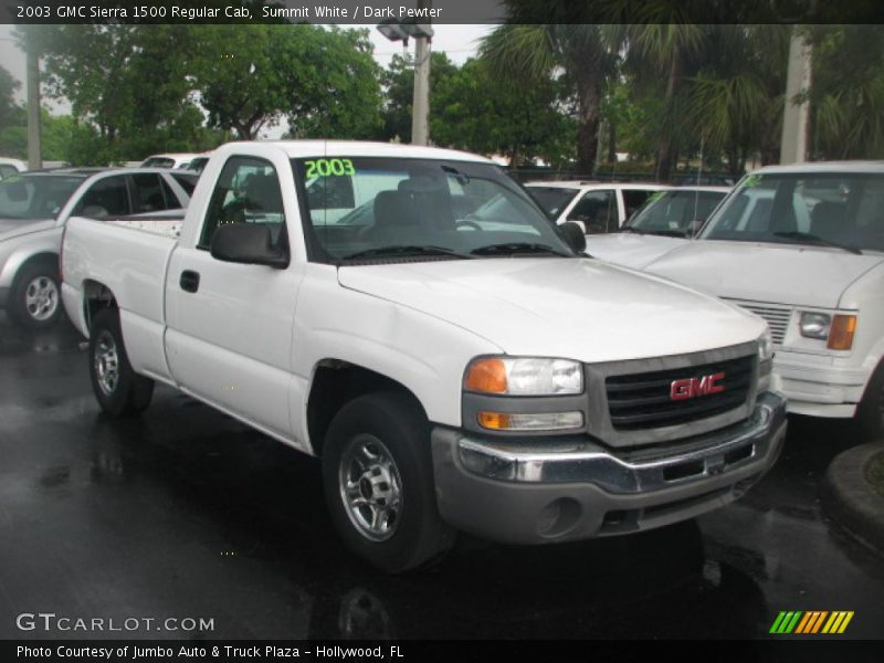 Summit White / Dark Pewter 2003 GMC Sierra 1500 Regular Cab