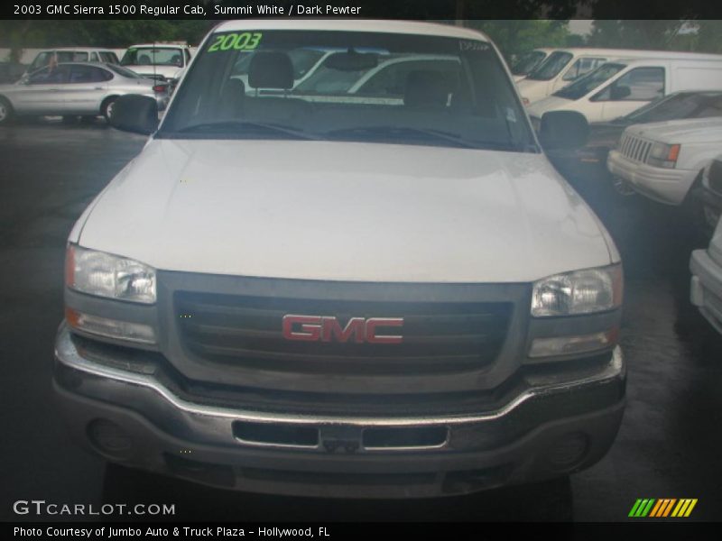 Summit White / Dark Pewter 2003 GMC Sierra 1500 Regular Cab