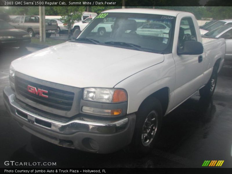 Summit White / Dark Pewter 2003 GMC Sierra 1500 Regular Cab