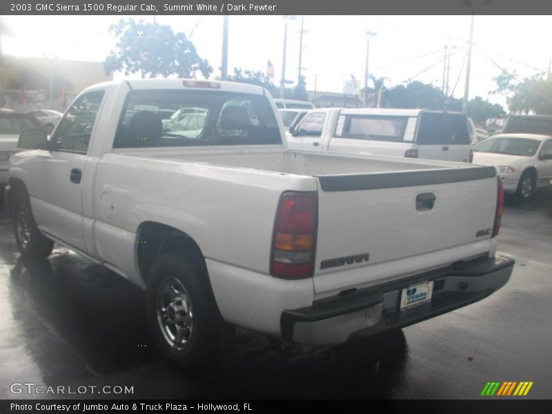 Summit White / Dark Pewter 2003 GMC Sierra 1500 Regular Cab