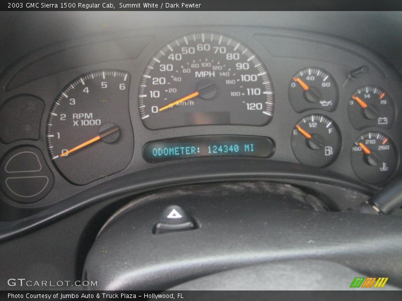 Summit White / Dark Pewter 2003 GMC Sierra 1500 Regular Cab