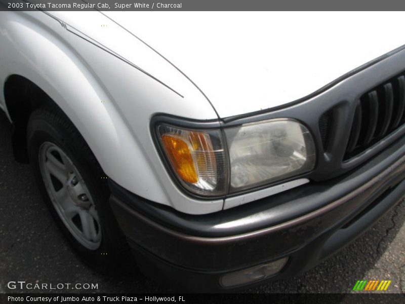 Super White / Charcoal 2003 Toyota Tacoma Regular Cab