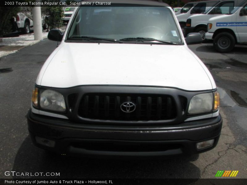 Super White / Charcoal 2003 Toyota Tacoma Regular Cab