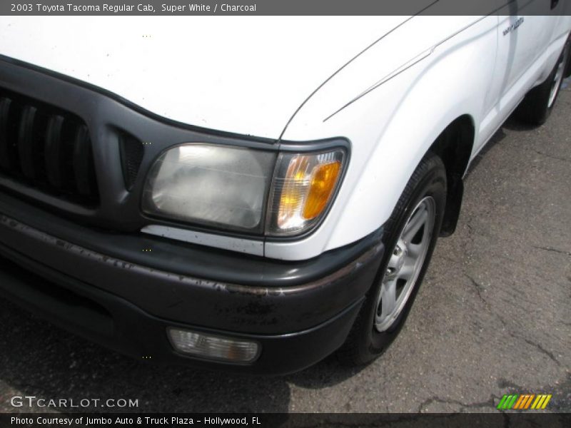Super White / Charcoal 2003 Toyota Tacoma Regular Cab