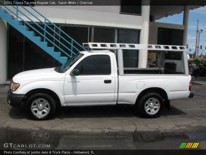Super White / Charcoal 2003 Toyota Tacoma Regular Cab