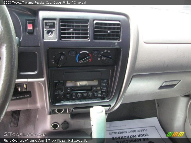 Super White / Charcoal 2003 Toyota Tacoma Regular Cab