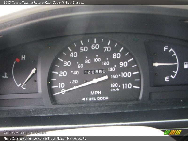 Super White / Charcoal 2003 Toyota Tacoma Regular Cab