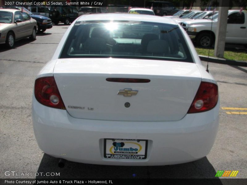 Summit White / Gray 2007 Chevrolet Cobalt LS Sedan