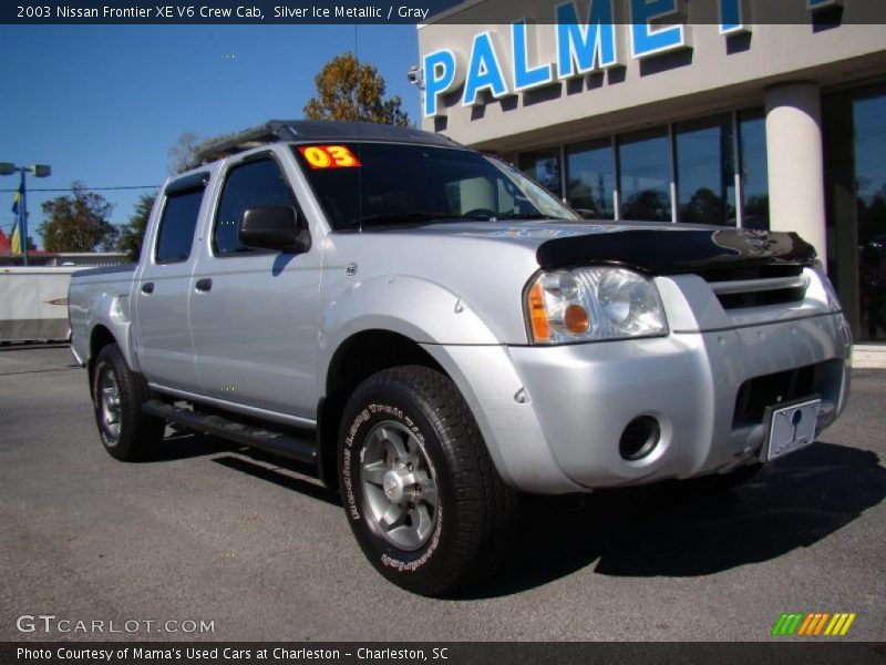 Silver Ice Metallic / Gray 2003 Nissan Frontier XE V6 Crew Cab