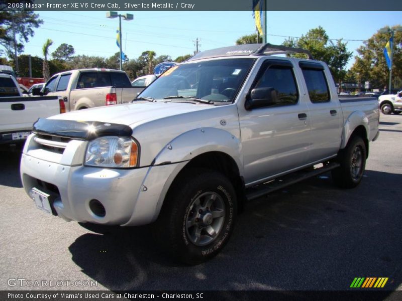 Silver Ice Metallic / Gray 2003 Nissan Frontier XE V6 Crew Cab