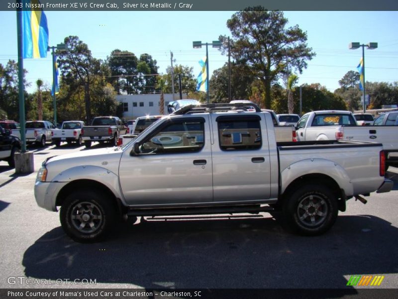 Silver Ice Metallic / Gray 2003 Nissan Frontier XE V6 Crew Cab