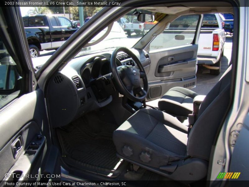 Silver Ice Metallic / Gray 2003 Nissan Frontier XE V6 Crew Cab