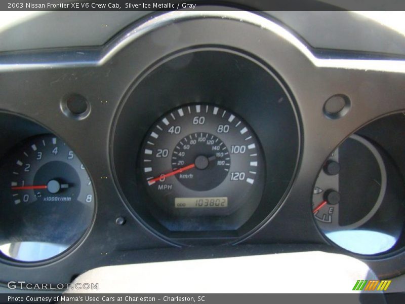 Silver Ice Metallic / Gray 2003 Nissan Frontier XE V6 Crew Cab