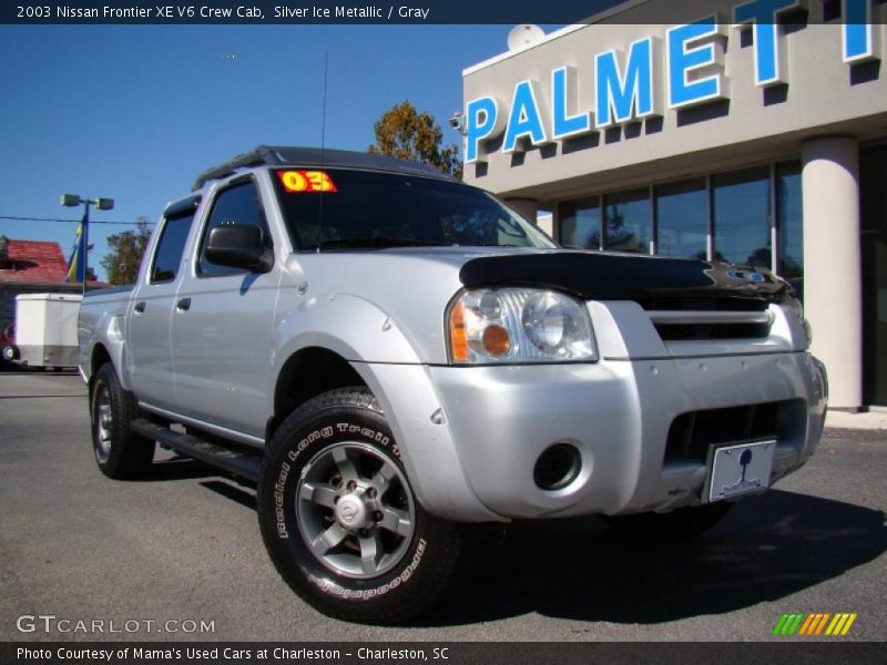 Silver Ice Metallic / Gray 2003 Nissan Frontier XE V6 Crew Cab