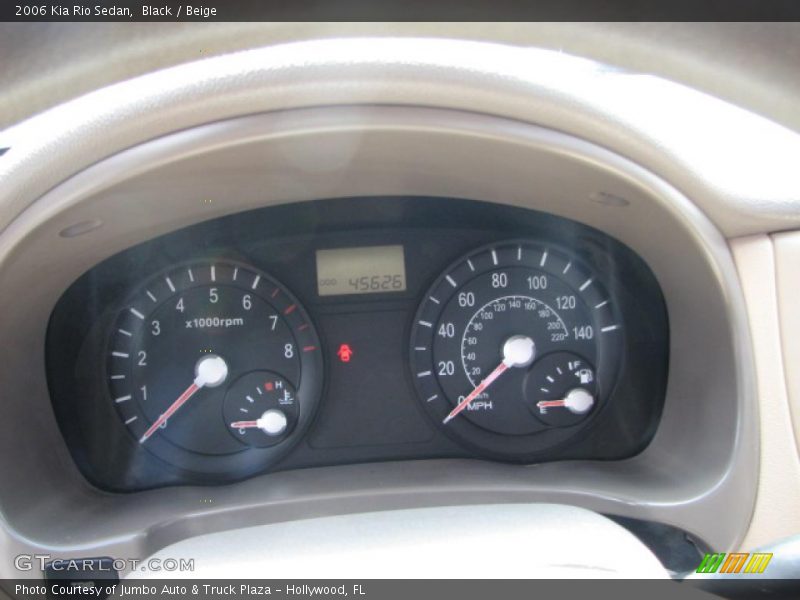  2006 Rio Sedan Sedan Gauges