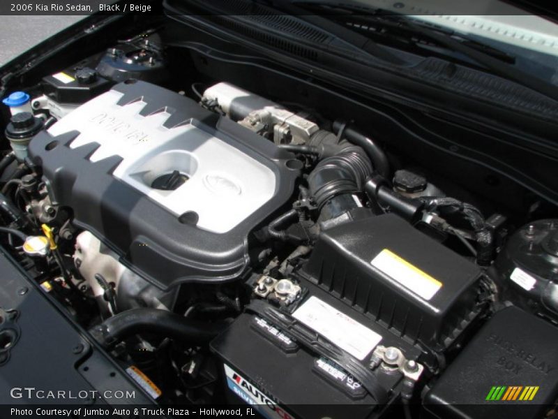  2006 Rio Sedan Engine - 1.6 Liter DOHC 16-Valve VVT 4 Cylinder