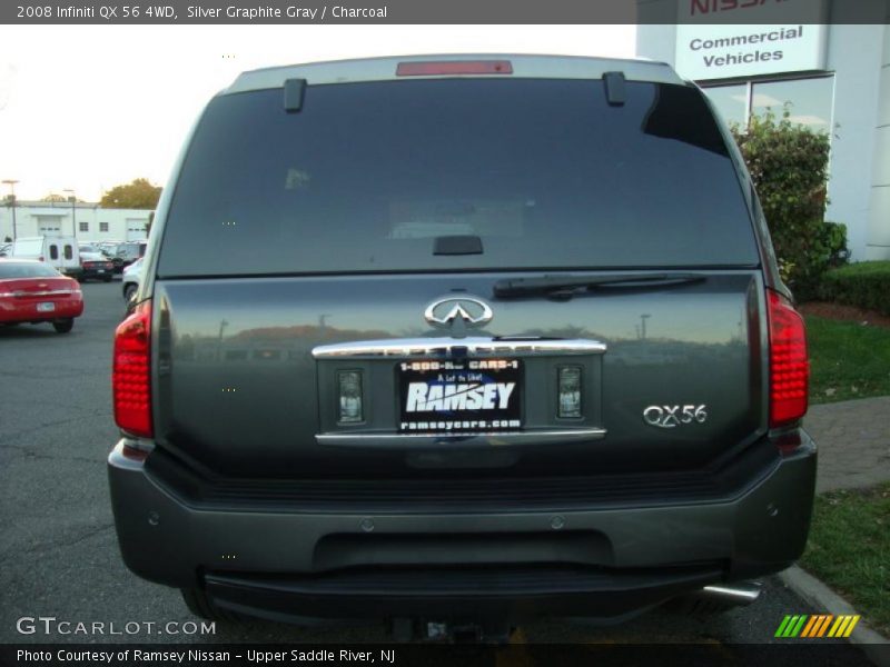 Silver Graphite Gray / Charcoal 2008 Infiniti QX 56 4WD
