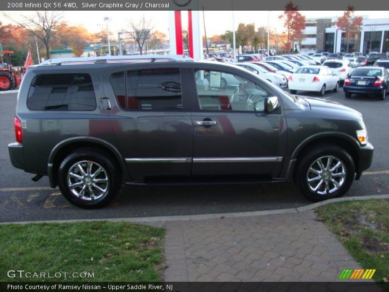 Silver Graphite Gray / Charcoal 2008 Infiniti QX 56 4WD